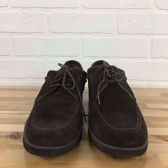 HUSH Puppies men shies maroon brown suede leather classic dress comfortable 8 - Picture 4 of 16